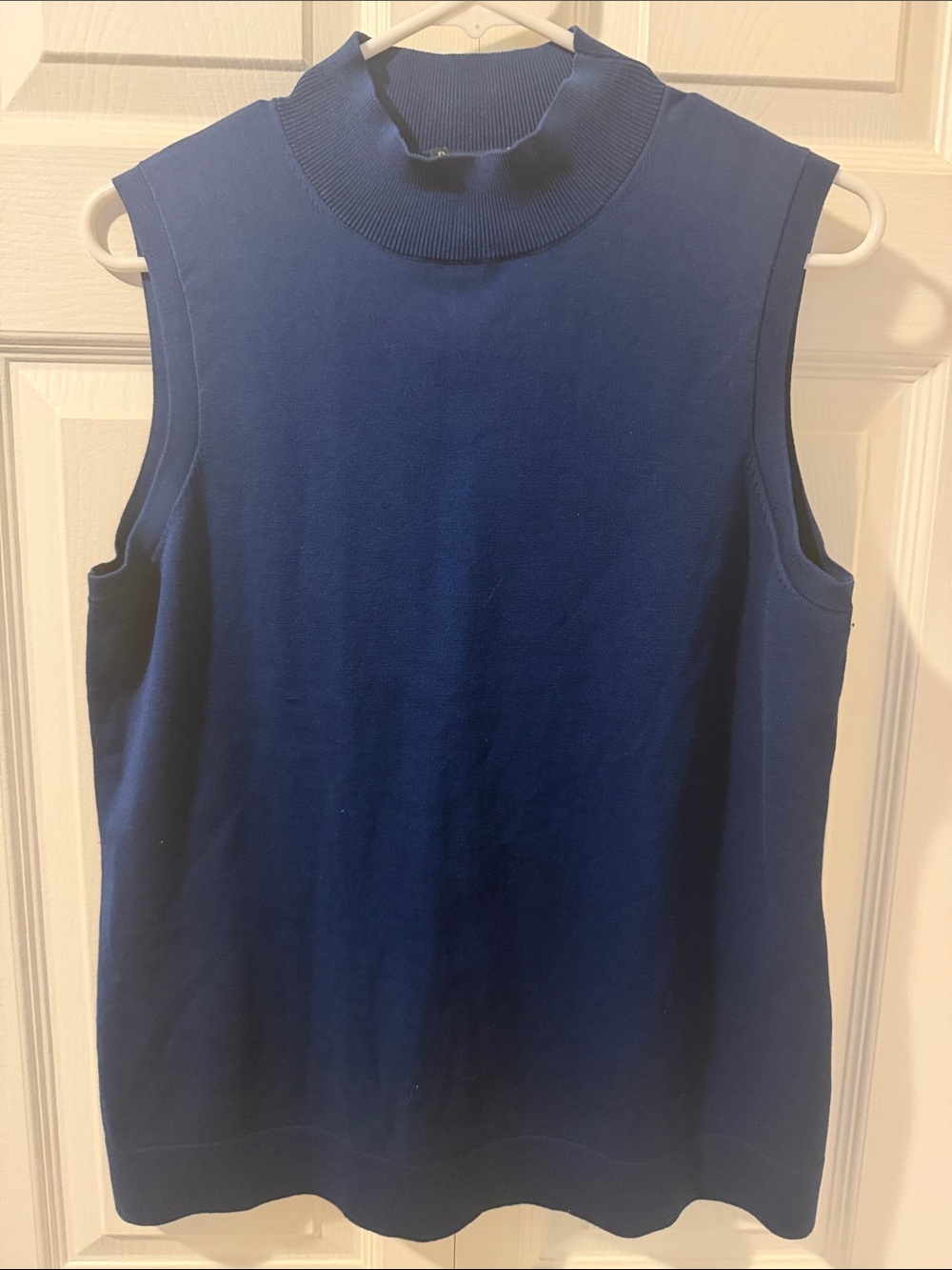 Pendleton Silk Blend Royal Blue Sleeveless Mock Neck Tank Size M